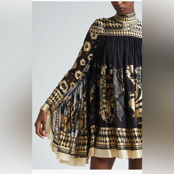 Elegant Black and Gold Women's Dress. Zimmerman size 0, fits Sm, Xs M - Picture 4 of 10